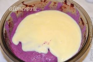 десерт из творога с черникой