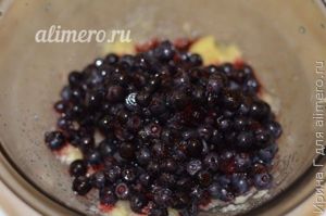 десерт из творога с черникой