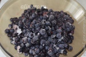 десерт из творога с черникой