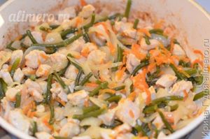 гречневая лапша с курицей и овощами