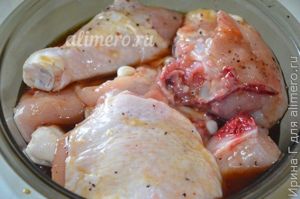 курица в соевом соусе с медом и вином