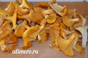 теплый салат с лисичками