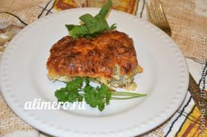 Минтай запеченный в сметане с сыром