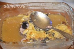 курица с грибами в духовке