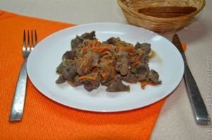 печень тушеная рецепт