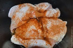 курица под капустой