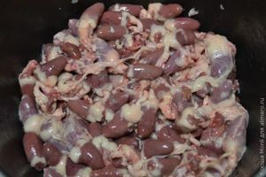 куриные сердечки тушеные