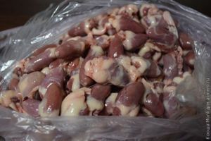 куриные сердечки тушеные