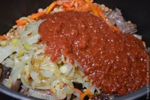 чечевица с зайчатиной
