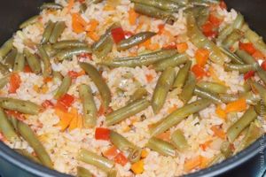 рис со спаржевой фасолью
