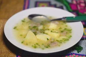 суп с куриными сердечками