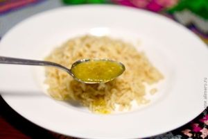 коричневый рис с цитрусами
