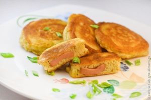 оладьи с сардельками