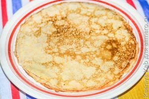блины с фруктами