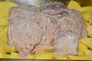 курица с картошкой