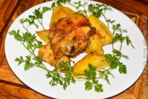 курица с картошкой