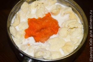 тыквенная каша с галушками