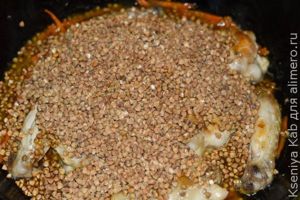 крылышки с гречкой