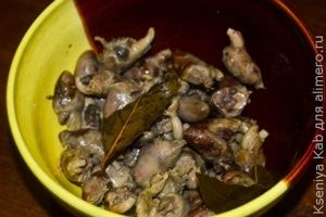 салат с куриными сердечками