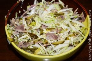 салат с куриными пупками