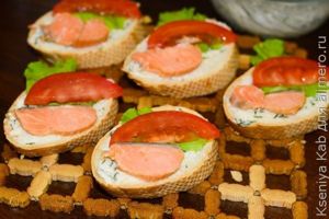 бутерброды с семгой