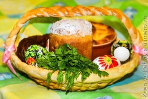 пасхальная корзинка из теста
