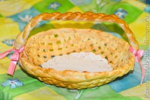пасхальная корзинка из теста