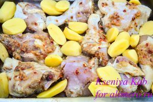 курочка с картошкой в духовке
