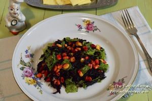 Постный салат из свеклы