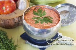 Картошка с овощами в горшочках