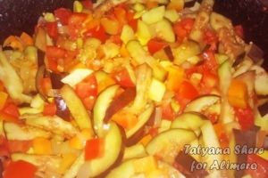 макароны с овощами