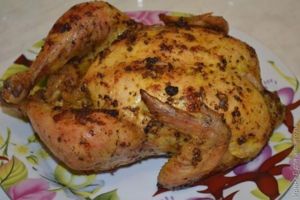 курица, запеченная целиком рецепт