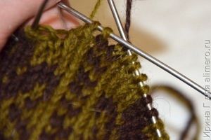 детские варежки с жаккардовым узором