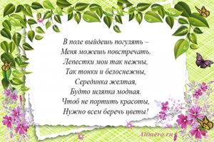 Стихи про цветы для детей