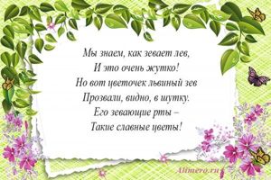 Стихи про цветы для детей