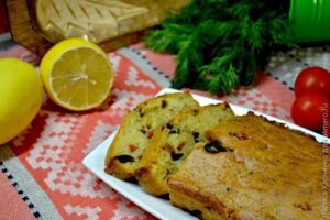 Кекс с овощами и печенью