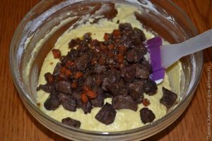 Кекс с овощами и печенью