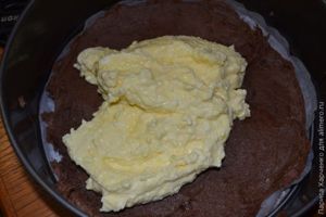 Брауни с вишней и творогом