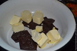 Брауни с вишней и творогом