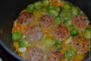 рис с брюссельской капустой