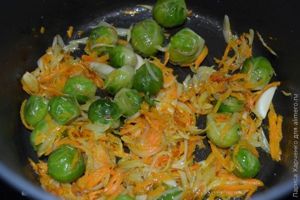 рис с брюссельской капустой