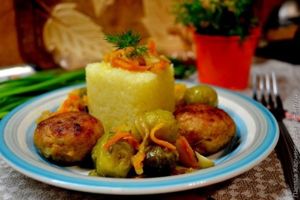 рис с брюссельской капустой