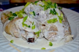курица в сырном соусе