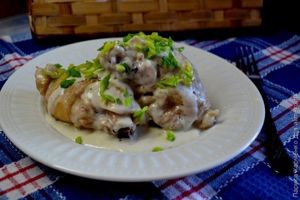 курица в сырном соусе
