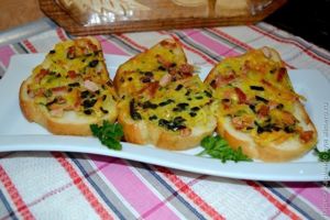 гренки с ветчиной