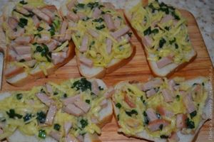 гренки с ветчиной