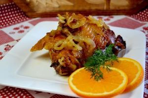 курица с апельсинами