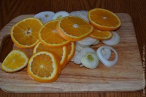 курица с апельсинами