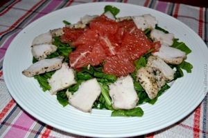 салат со щавелем и грейпфрутом