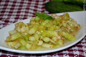 салат из огурцов